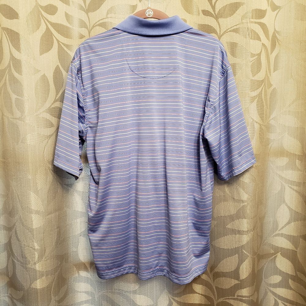 Men's Lone Cypress Pebble Beach Striped Golf Shirt Size M - Picture 4 of 11
